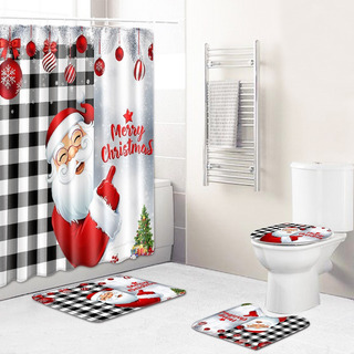 Nihay Juego De Cortinas De Ducha De Navidad, 4 Juegos De Nihay Juego De Cortinas De Ducha De Navidad, 4 Juegos De