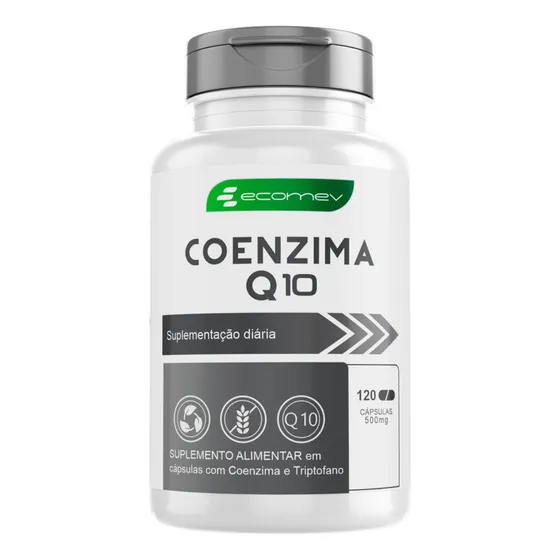 Suplemento em Cápsulas Coenzima Q10 500mg 120cáps Ecomev Sem Sabor