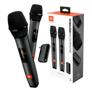 Microfone Jbl Duplo S/ Fio Wireless Jbl Micbr2 Karaokê Party