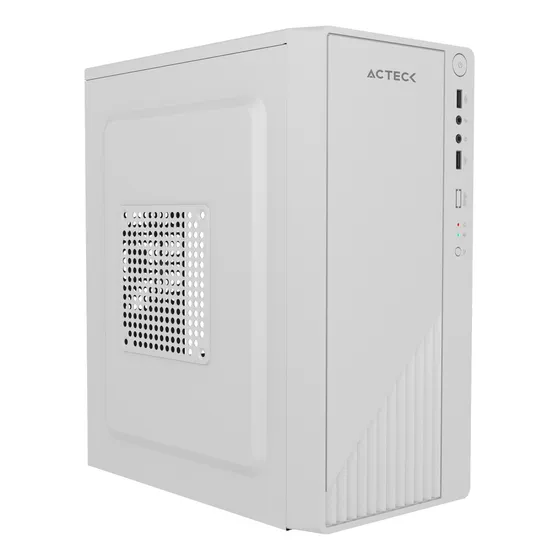 Gabinete Acteck Kioto Gc220f Micro Atx Mini Torre Fuente 500W Metalico Blanco