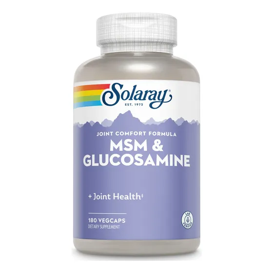 Suplemento Solaray Msm Y Cápsulas De Glucosamina, 180 Unidad