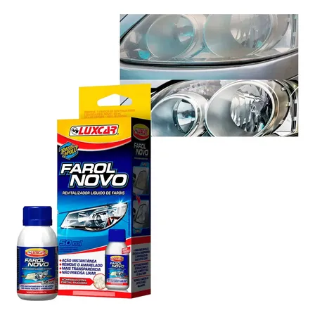 Revitalizador líquido farol novo Luxcar limpa e restaura amarelado fosco 50 ml
