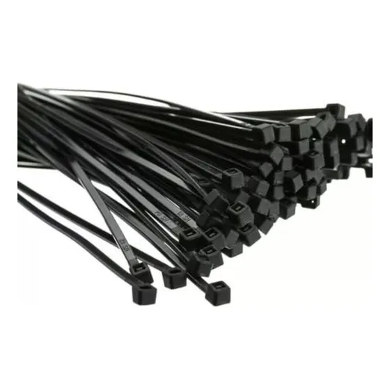 100 Unidades Amarras Plasticas Precinto 4,8mm X 30cm Bolsa Color Negro
