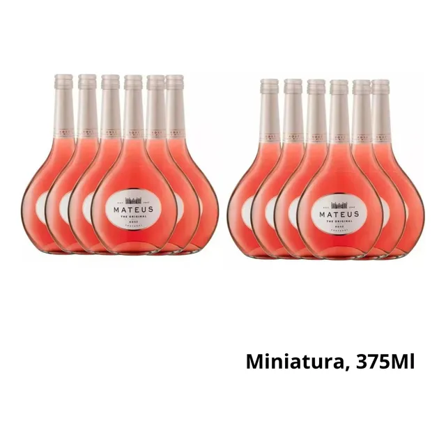 Vinho Português Mateus Original Rosé 375ml Kit 12 Unidades