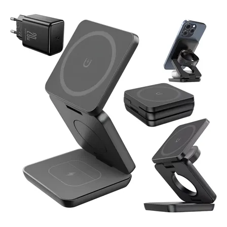 Cargador Inalámbrico 3 En 1 Compatible Con iPhone