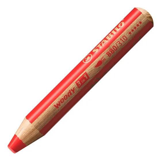 Lapices Stabilo Woody 3 En 1 X Unidad Trazo 310 Rojo