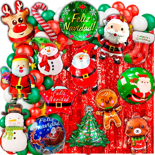 50 Art Globo Navidad Deco424 Papa Noel Santa Arbol Bota Reno