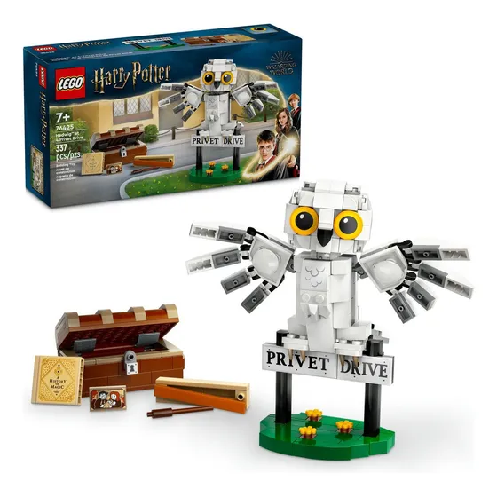 LEGO® Harry Potter™ Hedwig™ en el Número 4 de Privet Drive 76425; juguete construible para niños basado en la entrañable mascota de Harry
