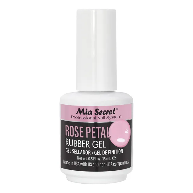 Uv Led Rubber Rose Petal Top Gel 1/2 Oz