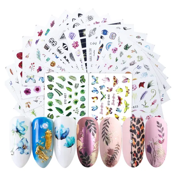 Pegatinas Para Uñas Verano 68 Hojas, Calcomanías De Uñas