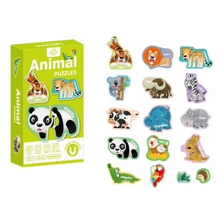Mini Puzzle Magnético De Animales