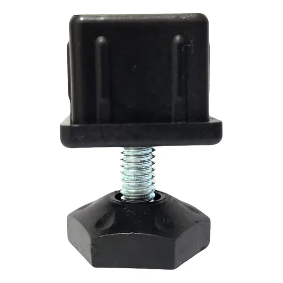 Pé Nivelador Bucha Ponteira Sapata Metalon 30x30 - 6 Peças