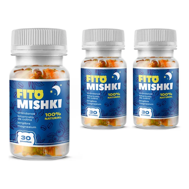 Fito Mishki Noche Gomitas Para Dormir Pack 3 Frascos