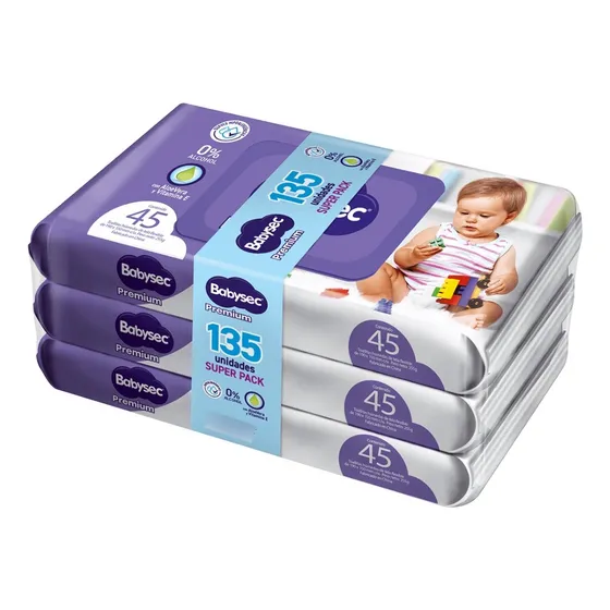 Toallas Húmedas Babysec Premium 135 Unidades