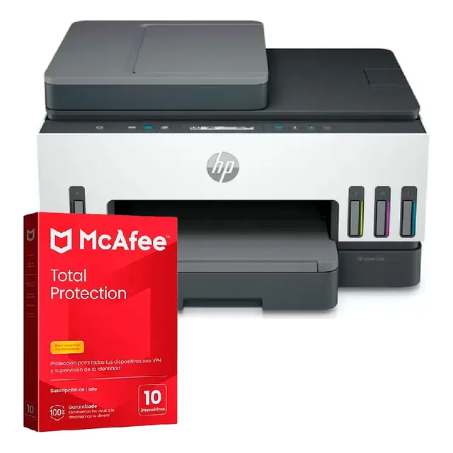 Impresora Multifunción A Color Hp 750 + Antivirus Mcafee