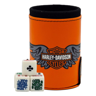 Cubilete Harley - Davidson Con Portadados. 5 Dados Grabados Cubilete Harley - Davidson Con Portadados. 5 Dados Grabados