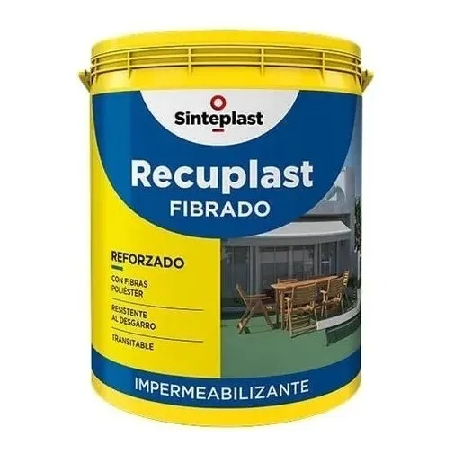 Recuplast Fibrado Techos Terrazas Impermeabilizante 10 Lt