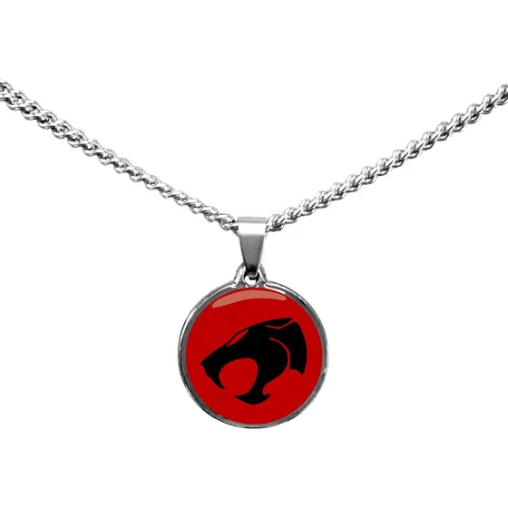 Collar Thundercats Dijes De Zamak Y Cadena Acero Quirúrgico