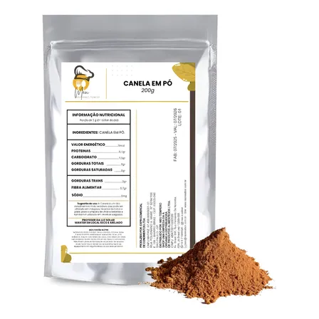 Canela Em Pó 200g | Especiaria Natural Para Culinária