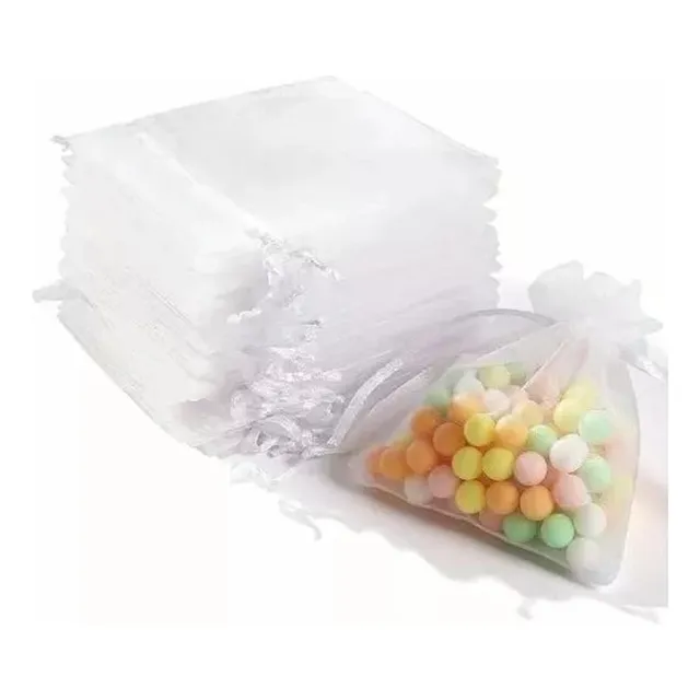 100 Pcs Bolsas Organza Regalo Para Boda Favores Joyas10x12cm