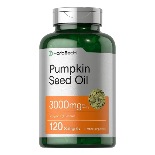 Aceite De Semilla De Calabaza 3000mg 120 Capsulas  Horbaach