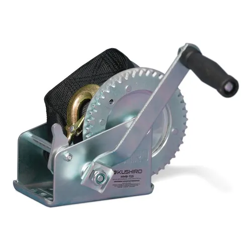Malacate Manual Con Cinta 725 Kg Arrastre Nautico Kushiro MMB-725