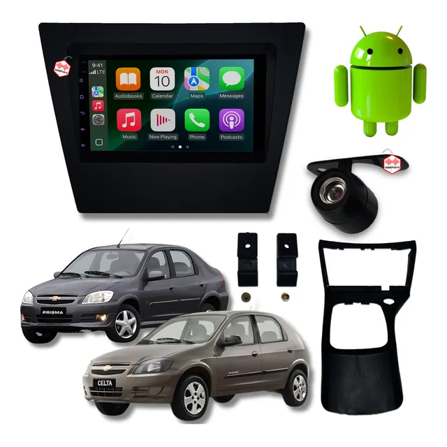 Kit Multimidia Etech Android12 7 Pol Gps Bt Celta 2007/2015