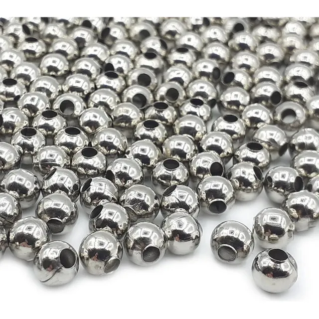 250 Gr. Bolita Cuenta Separador Metal Niquel Varias Medidas