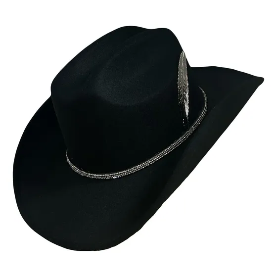 Sombrero Vaquero Unisex, Tipo Borsalino En Gamuza 