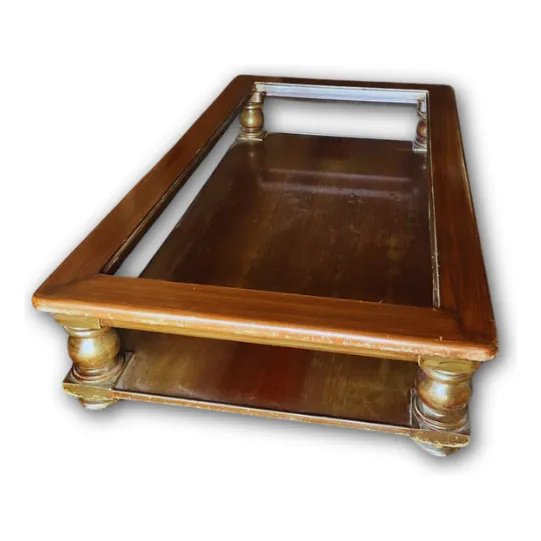 Mesa Centro Grande Madera Fina Rectangular Sin Vidrio