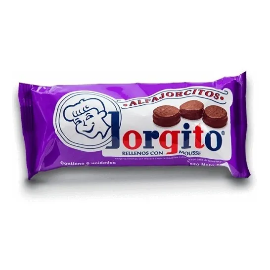 6 Tubos Alfajor Jorgito Cunitas