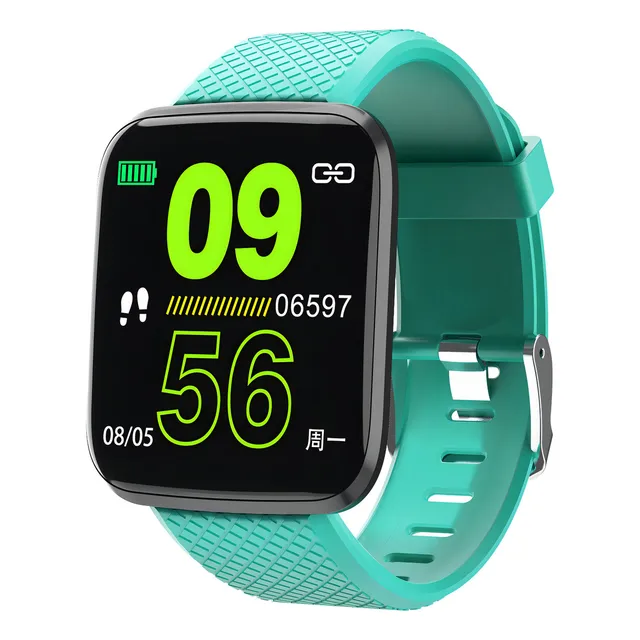 RELOJ SMARTWATCH GTC INTELIGENTE SWG-003 COLOR DE LA CAJA ROJA COLOR DE LA MALLA TURQUESA