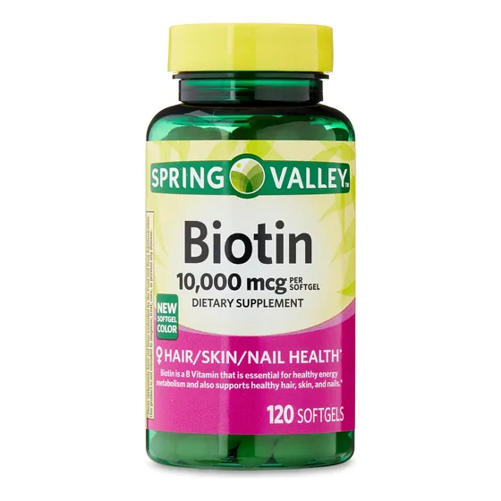 Biotina 10 000 Mcg Spring Valley 120 Cápsulas Blandas