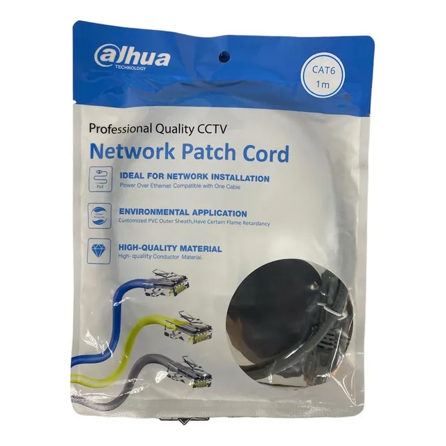 Cable Patch Cord Dahua Cat6 1m Gris Dh-pfm972-6u-1