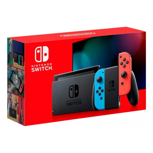 Nintendo Switch 32gb V1.1 +control Joy-con Neonpurple  Negro