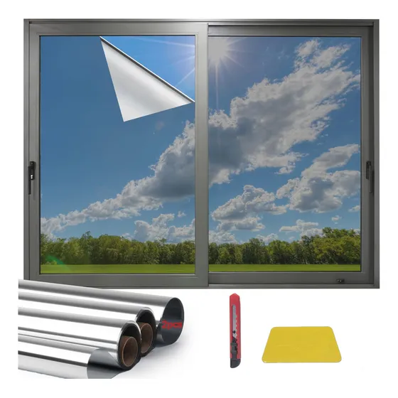 Pelicula Acabado Espejo Privacidad Para Ventana 10m X 80cm