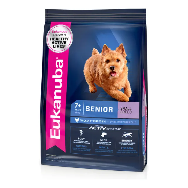 Alimento Eukanuba Super Premium para perro senior de raza pequeña sabor mix de 3 kg