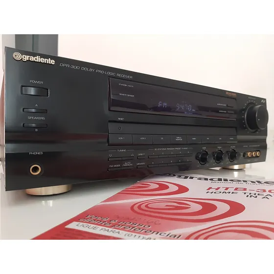 Receiver Gradiente Dpr-300 5.1 180w 8ohms Vintage Impecável Preto
