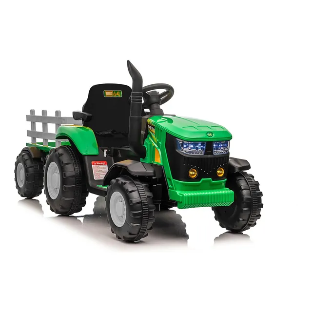 Tractor Para Niños A Bateria Color Verde Y Amarillo