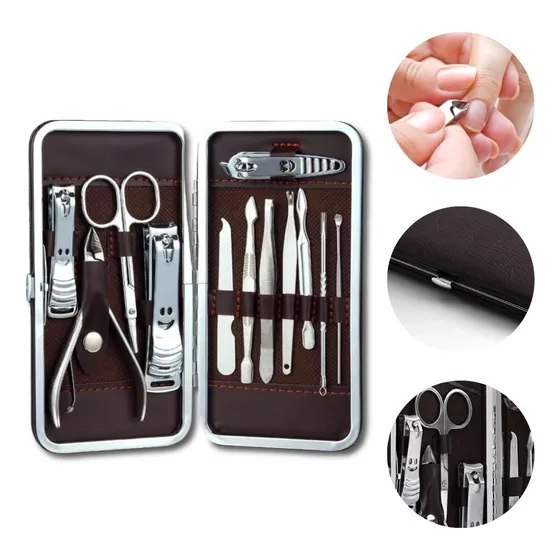 Set Manicura Y Pedicura Completo Con Estuche Viajero De Lujo