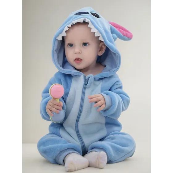 Macacao Pijama Fantasia Infantil Bebe Inverno Bichinhos