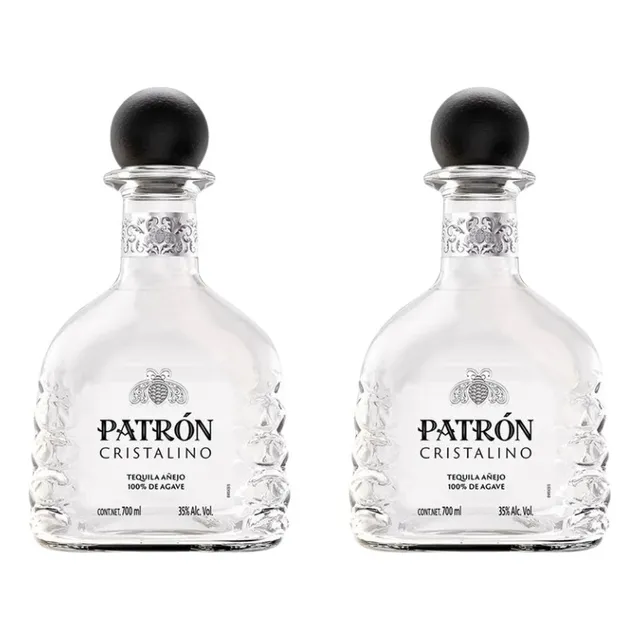 Pack De 2 Tequila Patrón Cristalino Añejo 700 Ml