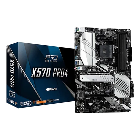 Asrock X570 Pro 4 Am4 Hdmi Dp Atx Placa Base
