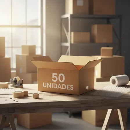Kit 50 Caixas De Papelão Resistente 18x10x10 Para Envio De Produtos Via Sedex Pac Pacote - Casutil Marrom