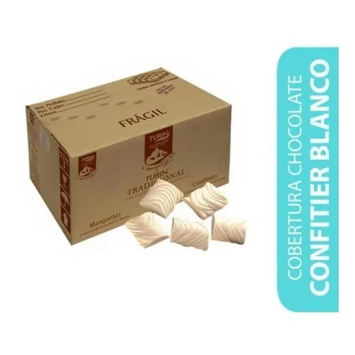 Turin Chocolate Amargo, Semiamargo, Leche O Blanco 1k Granel Chocolate Blanco (1 Kg. Granel