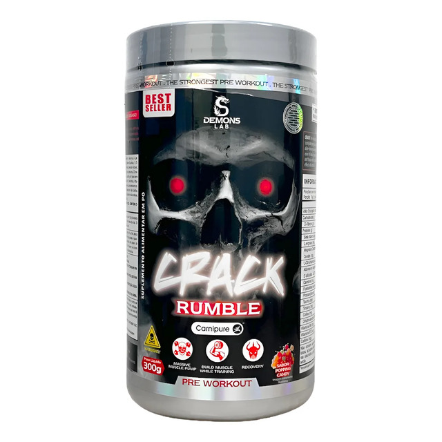 Pré Treino Crack Carniure 300g Demons Lab Pré Workout Sabor Candy