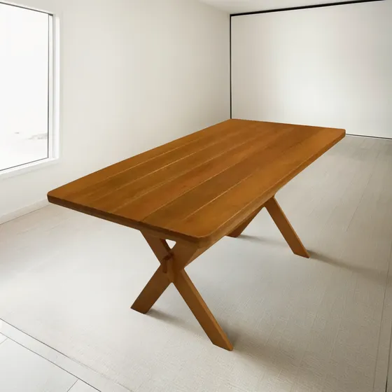 Mesa De Eucalipto 2 Metros - Em Madeira Maciça