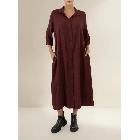 Vestido Camisero Largo Maxi Camisa Amplio Talles