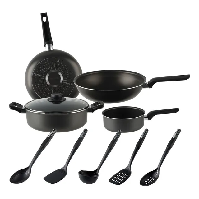 Batería De Cocina Vasconia Esencial 10 Piezas De Aluminio