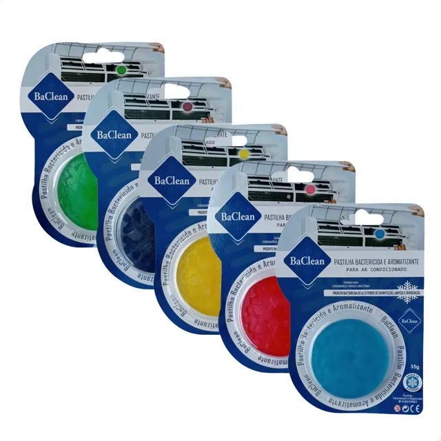 Kit 5 Pastilhas Bactericida  Aromatizante - Ar Condicionado
